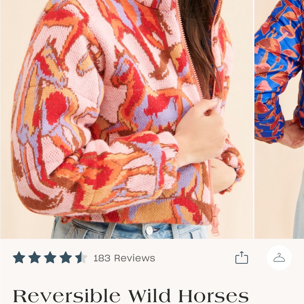 FARM Rio reversible Patterned Puffer Jacket